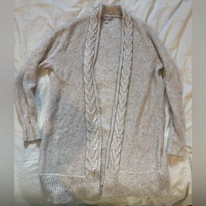 Banana republic knit cardigan in cream with tan speckles